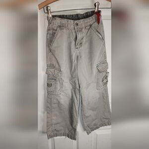 Wrangler Khaki Cargo Pants Boys Size 8 Regular. Used Condition See Photos